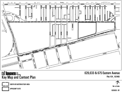 Key Map and Context Plan, 629, 633 & 675 Eastern Avenue